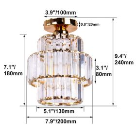 Luxury Led Ceiling Light Nordic Crystal Modern Chandelier Living Room Decoration Indoor Lighting Led Ceiling Lamps Aisle Bedroom