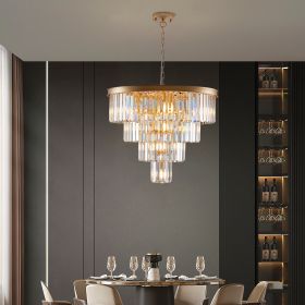 Contemporary Crystal Modern Chandeliers Crystal Ceiling Chandelier 4 Tier Golden Chandelier Lighting (Bulbs Not In