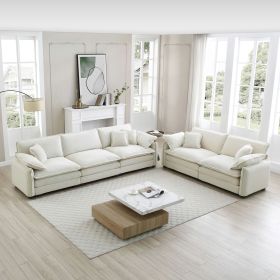 Modern Living Room Sofa Two-Piece Set, Suitable for Living room and Bedroom Sofa Set, Consists of two pieces of 2 Seater Sofa,Beige Corduroy