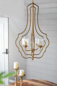 4 - Light Metal Chandelier, Hanging Light Fixture with Adjustable Chain, Bulb Not Included