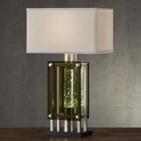 Modern Design Silver Finish 1pc Table Lamp