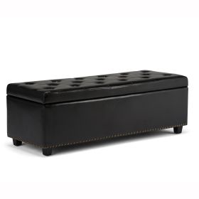 Hamilton - Storage Ottoman - Midnight Black