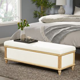 OSGOOD WHITE STORAGE OTTOMAN