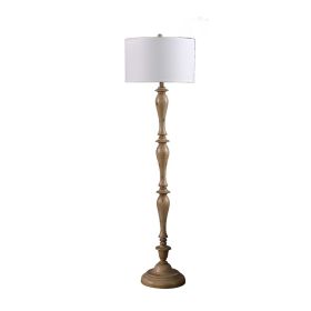 61.5" In Coastal Wood Effect Polyresin Floor Lamp