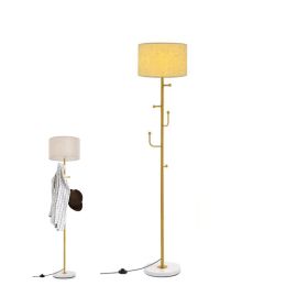 Freestanding Tall Pole Floor Lamp with Coat Rack