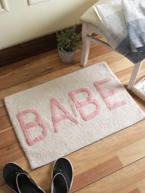 BABE Bath Mat for new year gift Hand Tufted Cotton Bath Rug