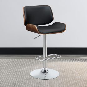 Black and Chrome Adjustable Bar Stool